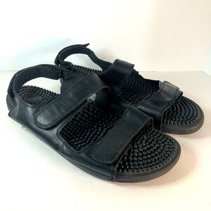 Kenkoh Massage Sandals, Men’s Black Strapped Size 13. Comfortable